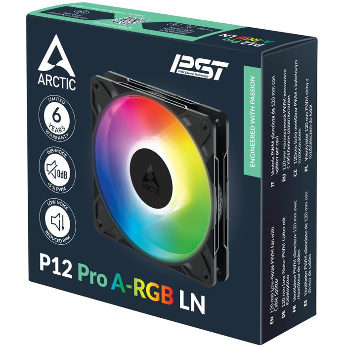 Arctic P12 Pro A-RGB LN negro